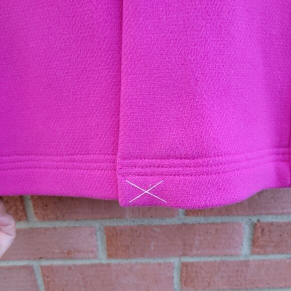 J. Crew majesty pea coat in hot pink stadium cloth blogger favorite size 2 - Picture 10 of 11